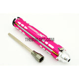 Adjustable Length Multi-functional Hex Socket + Hex + Cross + Slot Screw Driver for RC Racing Car - Pink