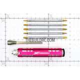 Adjustable Length Multi-functional Hex Socket + Hex + Cross + Slot Screw Driver for RC Racing Car - Pink