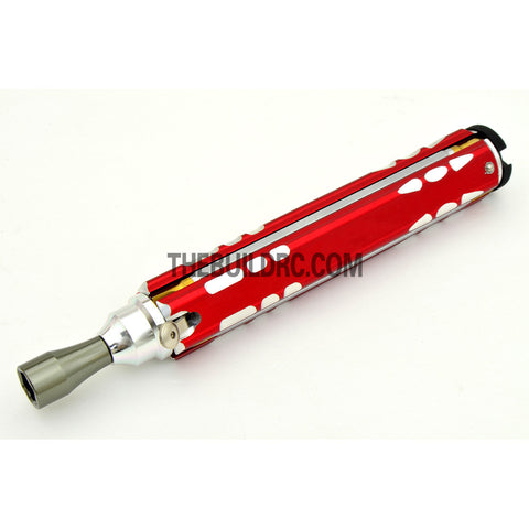 Adjustable Length Multi-functional Hex Socket + Hex + Cross + Slot Screw Driver for RC Racing Car - Red