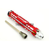 Adjustable Length Multi-functional Hex Socket + Hex + Cross + Slot Screw Driver for RC Racing Car - Red