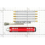 Adjustable Length Multi-functional Hex Socket + Hex + Cross + Slot Screw Driver for RC Racing Car - Red