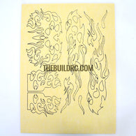 RC Plane Boat Car Body Painting Jade Girdle Totem & Roaring Flame Printed Masking Tape