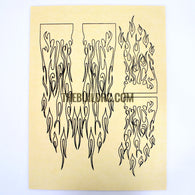 RC Plane Boat Car Body Painting Roaring Flame Single Layer Printed Masking Tape