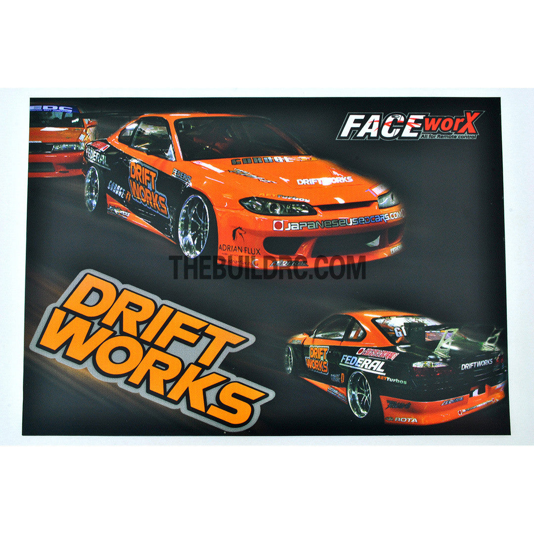1/10 RC Drift Works Garage-D Nissan S15 Silvia RC Car Body Decals