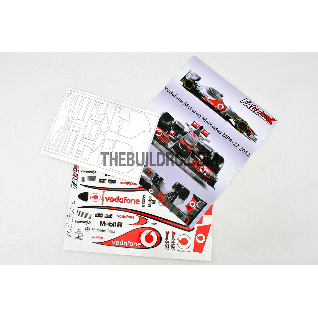 1/10 RC F1 2012 McLaren Mercedes-Benz MP4-27 RC Car Body Decals
