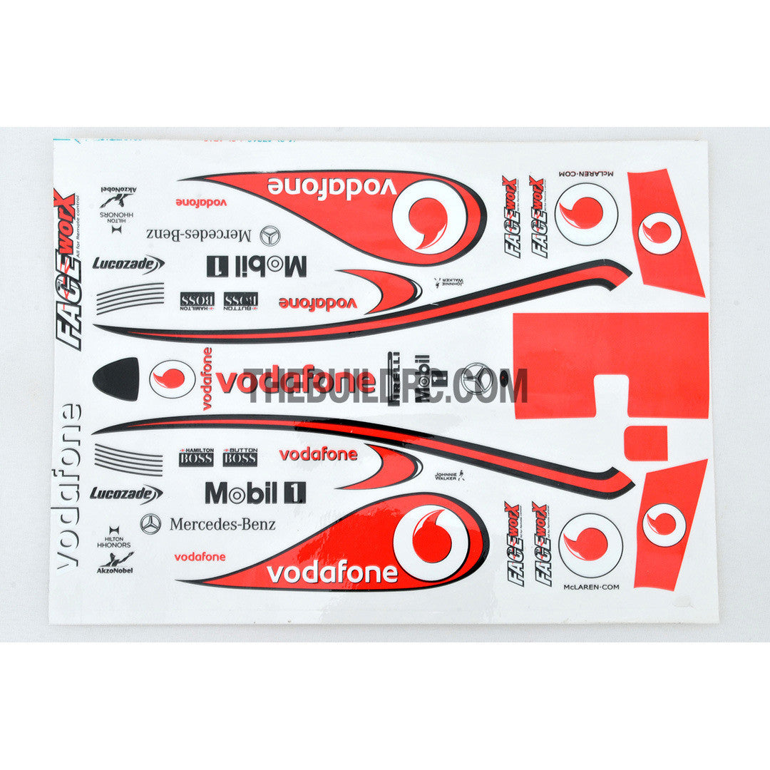 1/10 RC F1 2012 McLaren Mercedes-Benz MP4-27 RC Car Body Decals