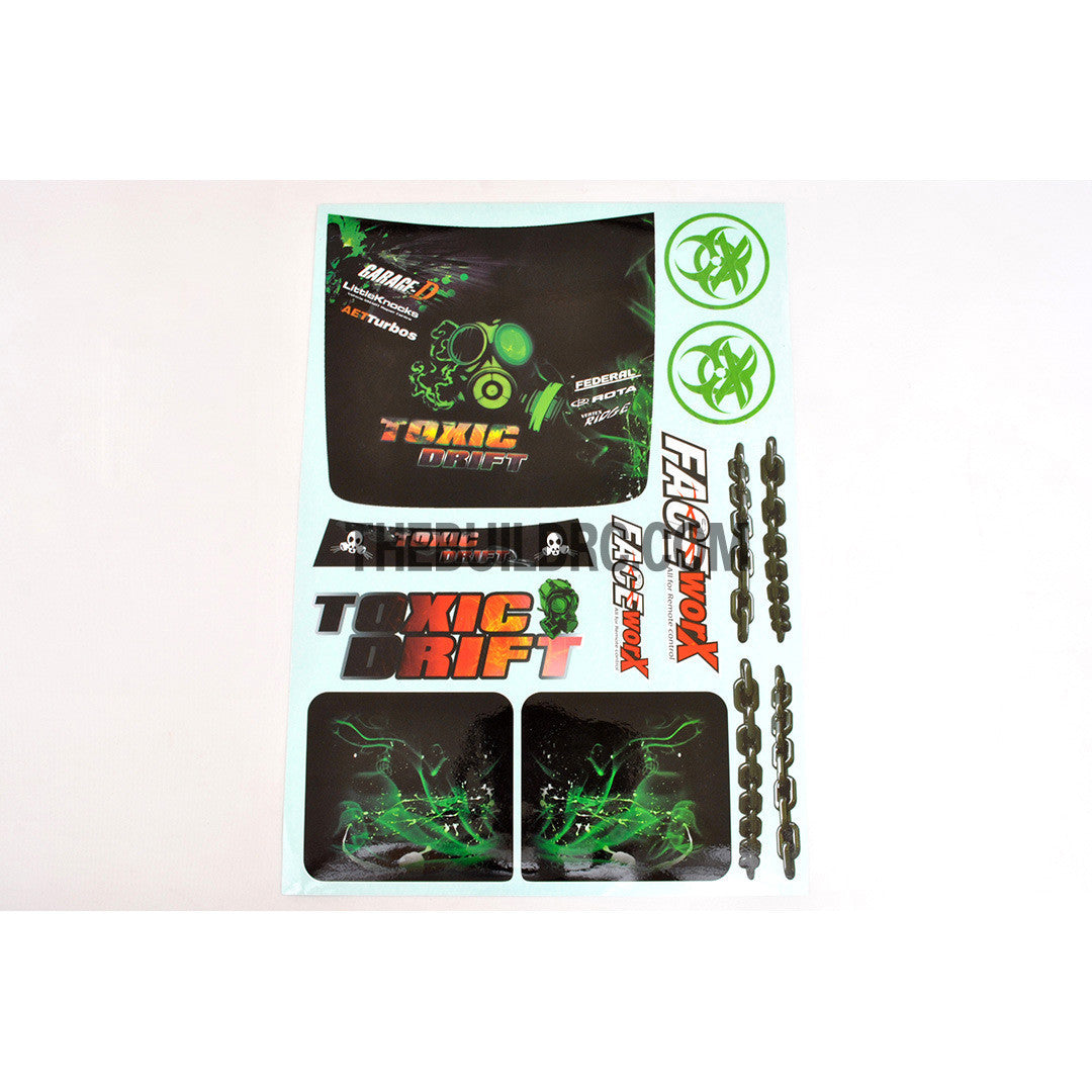 1/10 RC Car Toxic Drift GARAGE-D Self Adhesive Decals