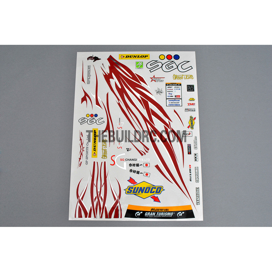 1/10 RC DRIFT Racing Car STREET JAM SG CHANGI PTE. LTD Body Decals Stickers