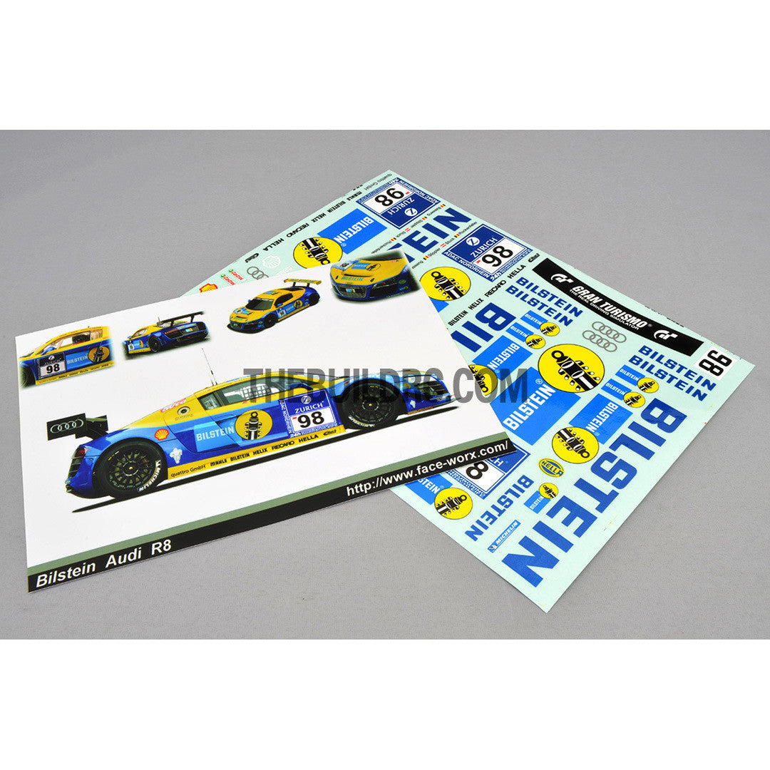 1/10 RC DRIFT Car BILSTEIN Audi R8 Gas Pressue Shock Absorber Self Adhesive Decals