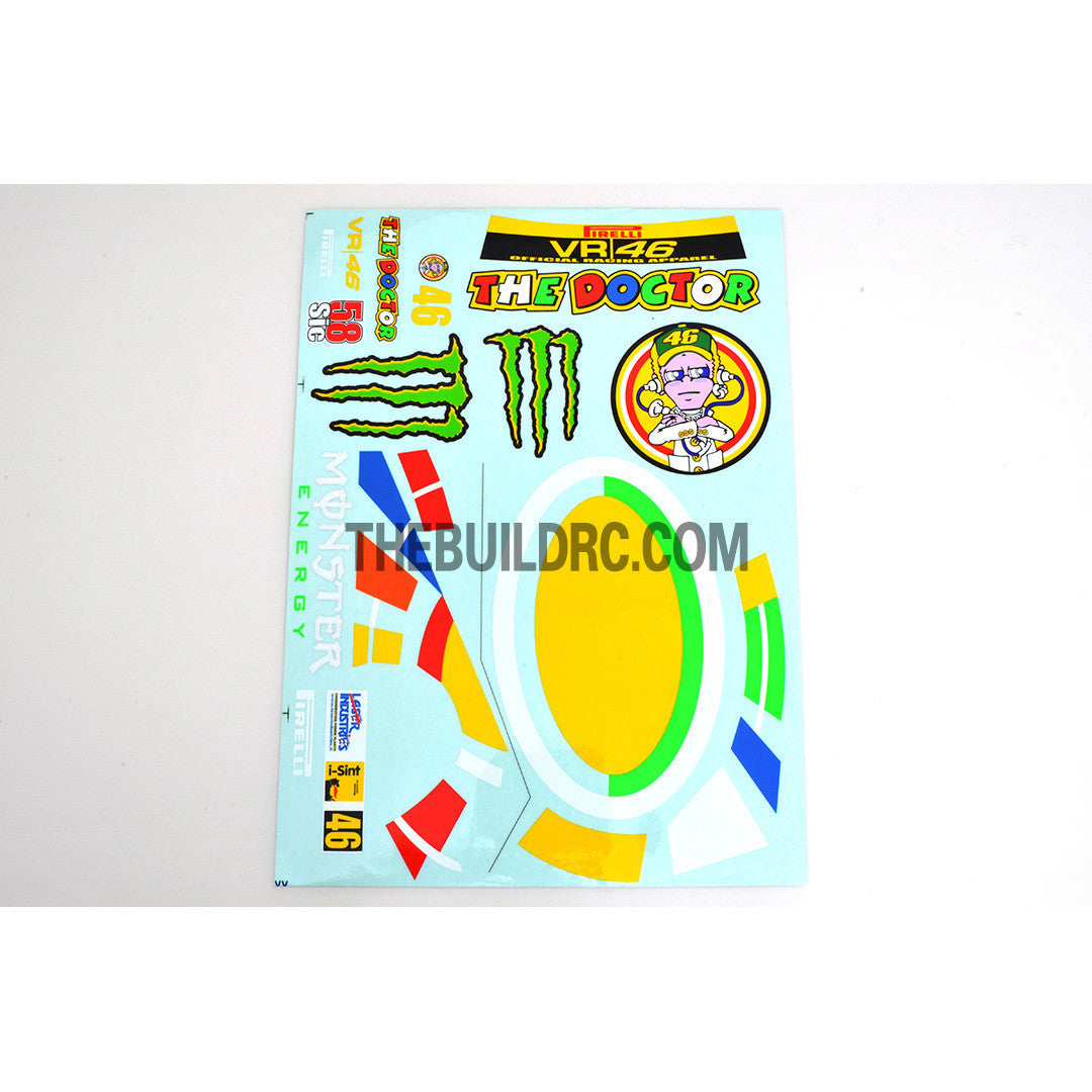 1/10 RC DRIFT Car VR46 THE DOCTOR Self Adhesive Decal