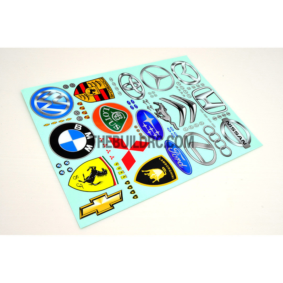 Auto Branding Logo Decals for 1/10 Car Body (Audi / TOYOTA / NISSAN / HONDA / etc)