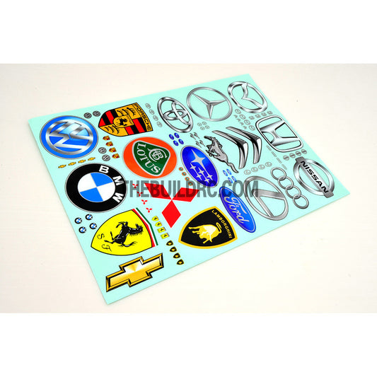 Auto Branding Logo Decals for 1/10 Car Body (Audi / TOYOTA / NISSAN / HONDA / etc)