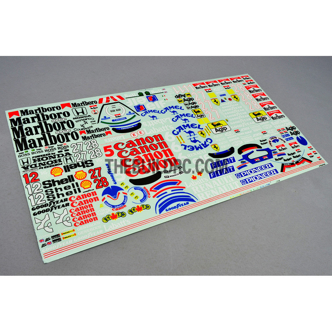 Auto Racing Sponsor Name Decals for 1/10 Car Body (Pioneer / Canon / Good Year / Marlboro / etc)