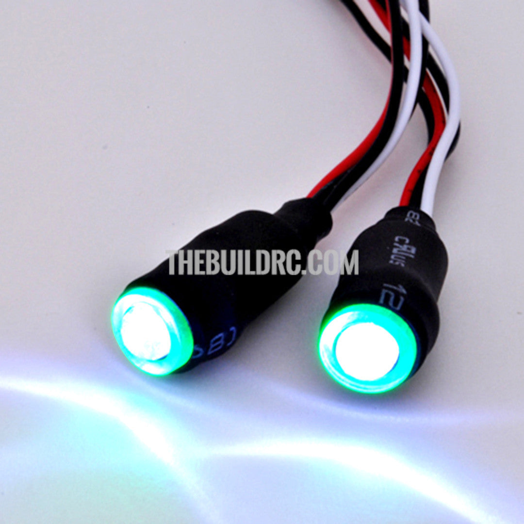 1/10 RC Car LED Angel Eyes Headlight Bulb 5mm - Green