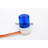 RC Police Petrol Car 360 Degree Rotation LED Light (Cylinder) - Blue