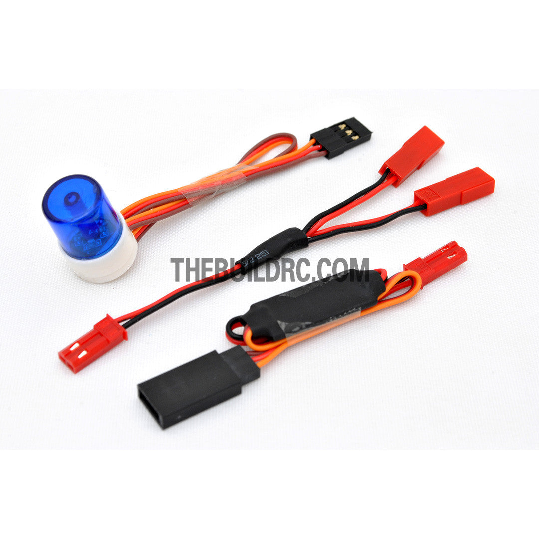 RC Police Petrol Car 360 Degree Rotation LED Light (Cylinder) - Blue