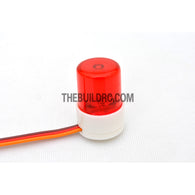 RC Police Petrol Car 360 Degree Rotation LED Light (Cylinder) - Red