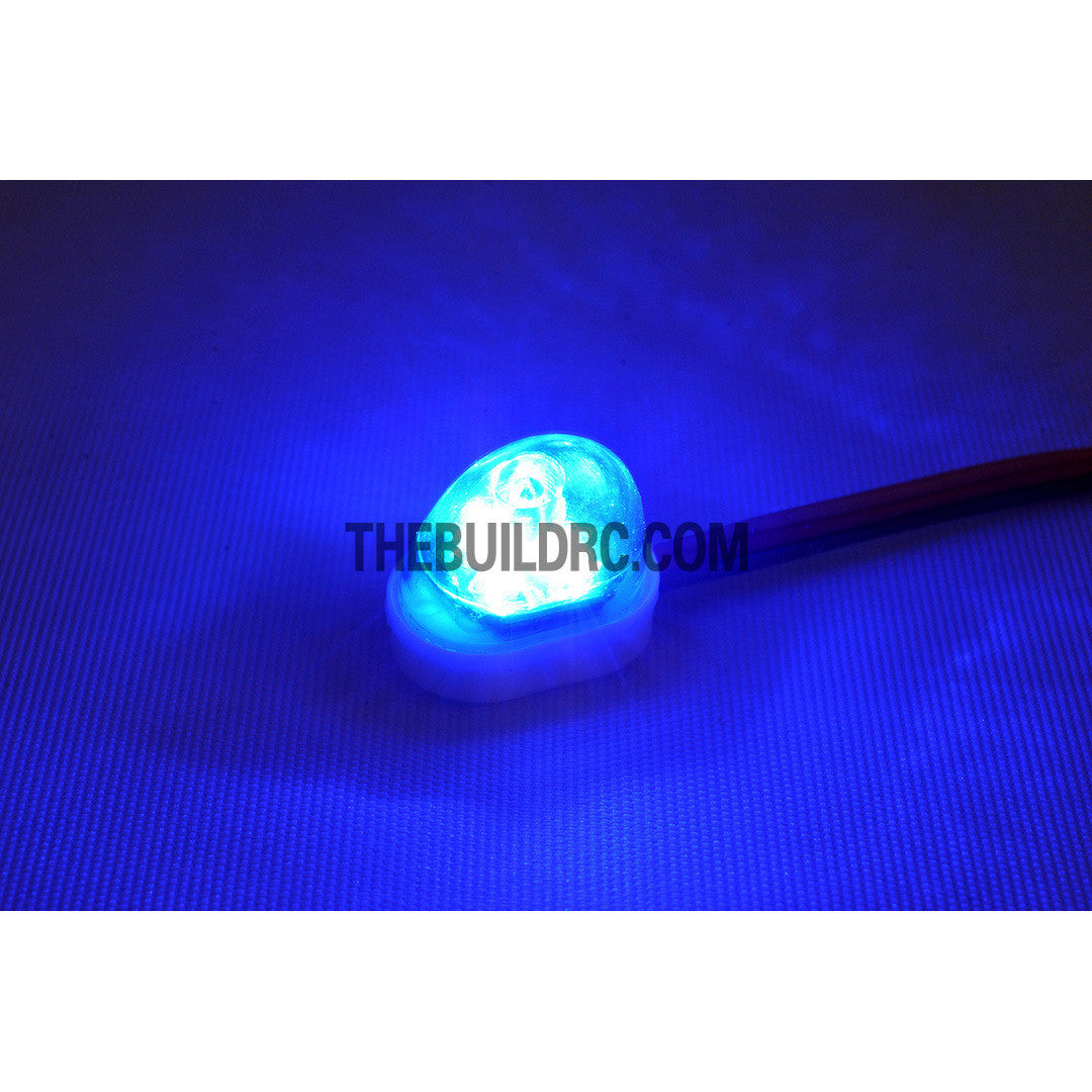 RC Police Petrol Car 360 Degree Rotation LED Light (Oval) - Blue
