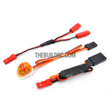 RC Police Petrol Car 360 Degree Rotation LED Light (Oval) - Orange