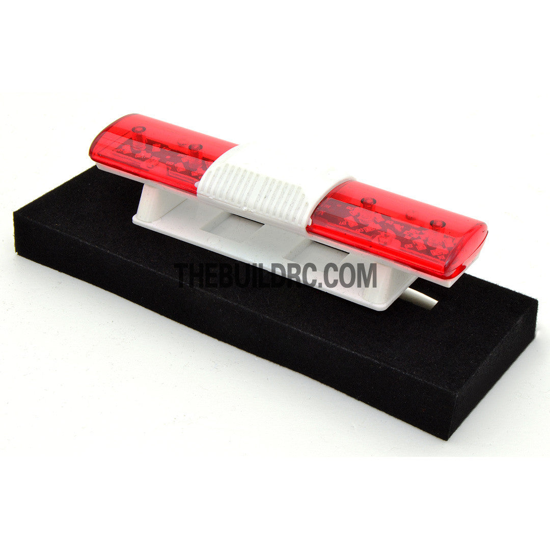 102 x 26mm Police Petrol 360?? LED Light Bar for 1/10 to 1/14 RC Car - Red