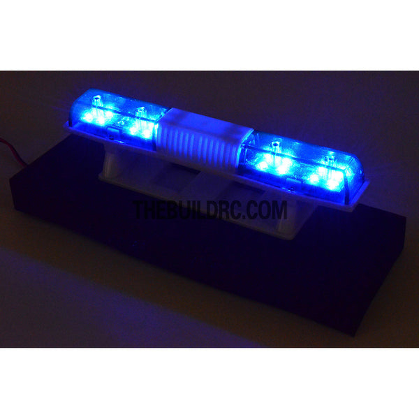 108 x 18mm Police Petrol 360?? LED Light Bar for 1/10 to 1/14 RC Car - Blue