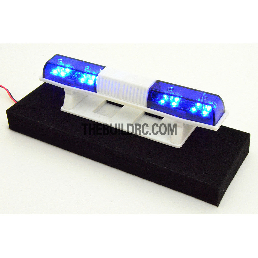 108 x 18mm Police Petrol 360?? LED Light Bar for 1/10 to 1/14 RC Car - Blue