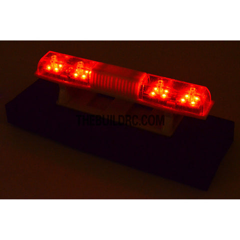 108 x 18mm Police Petrol 360?? LED Light Bar for 1/10 to 1/14 RC Car - Red
