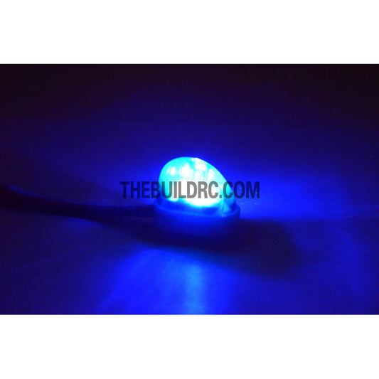 360?? Rotation Police Petrol LED Light Beacon (Oval) for 1/10 to 1/14 RC Car - Blue