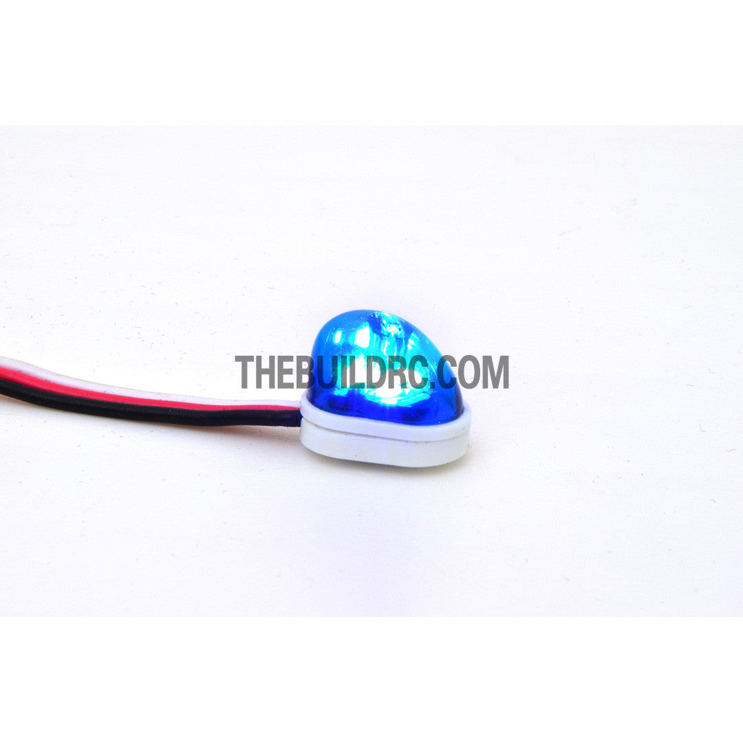 360?? Rotation Police Petrol LED Light Beacon (Oval) for 1/10 to 1/14 RC Car - Blue
