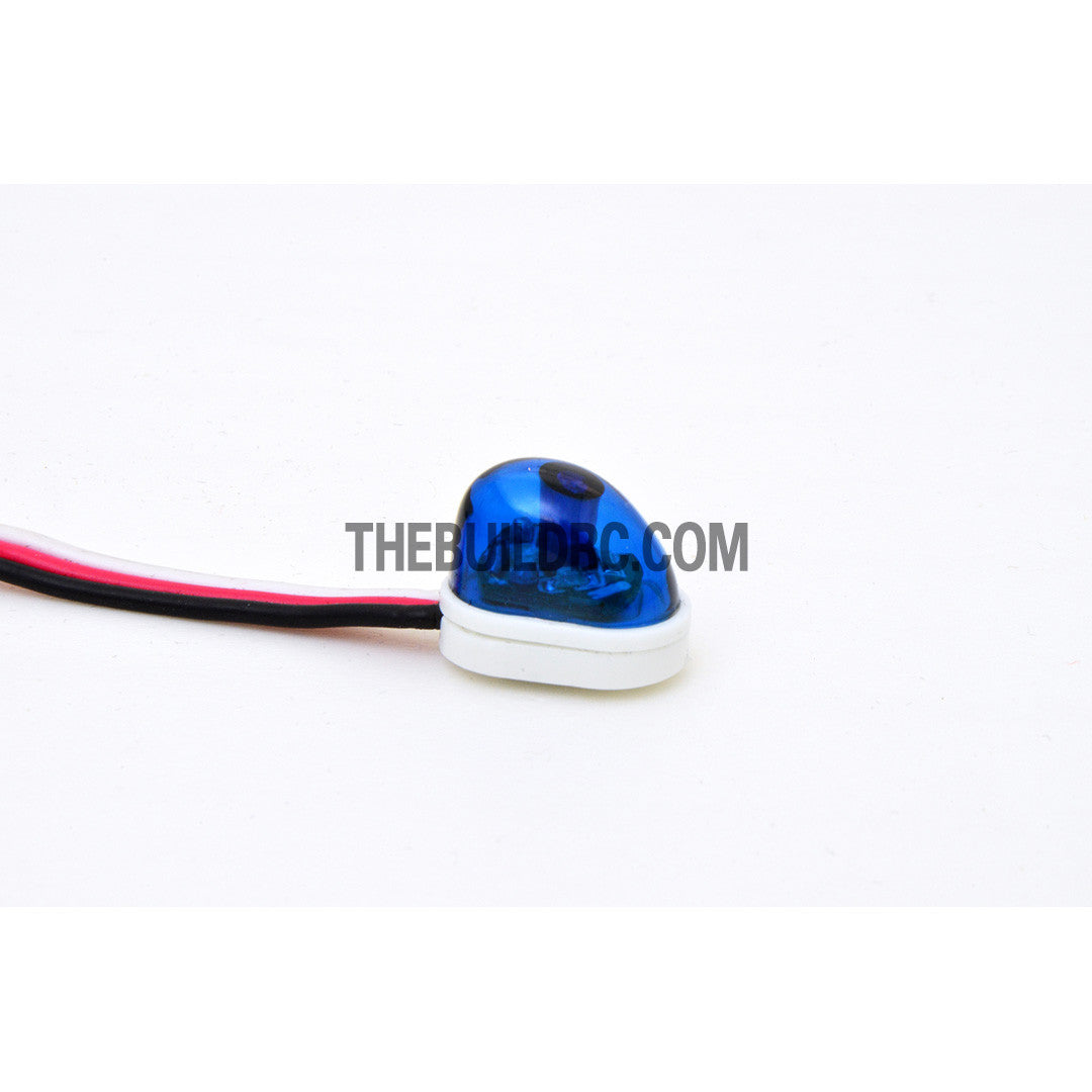 360?? Rotation Police Petrol LED Light Beacon (Oval) for 1/10 to 1/14 RC Car - Blue