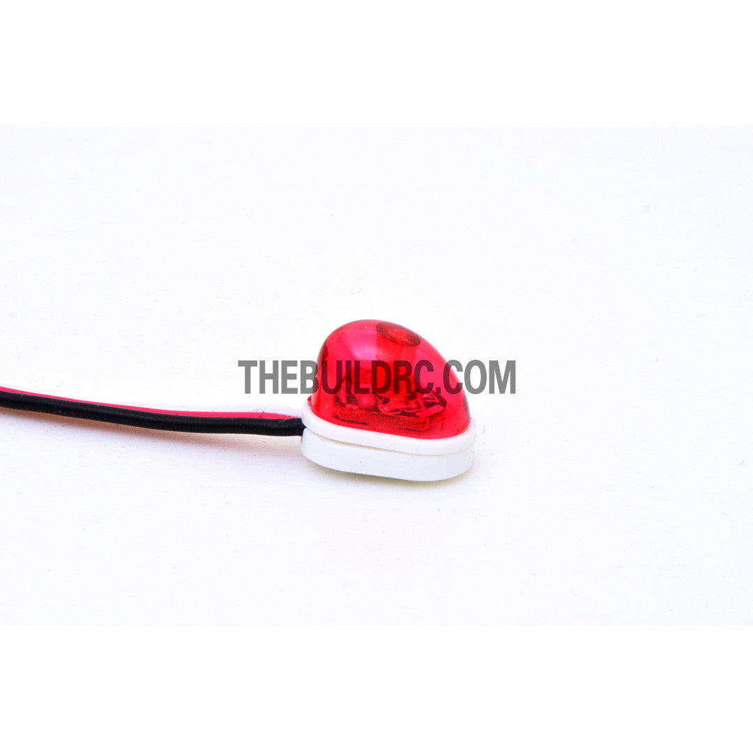 360?? Rotation Police Petrol LED Light Beacon (Oval) for 1/10 to 1/14 RC Car - Red