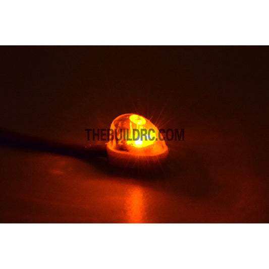 360?? Rotation Police Petrol LED Light Beacon (Oval) for 1/10 to 1/14 RC Car - Yellow