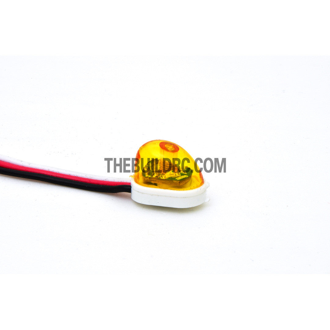 360?? Rotation Police Petrol LED Light Beacon (Oval) for 1/10 to 1/14 RC Car - Yellow