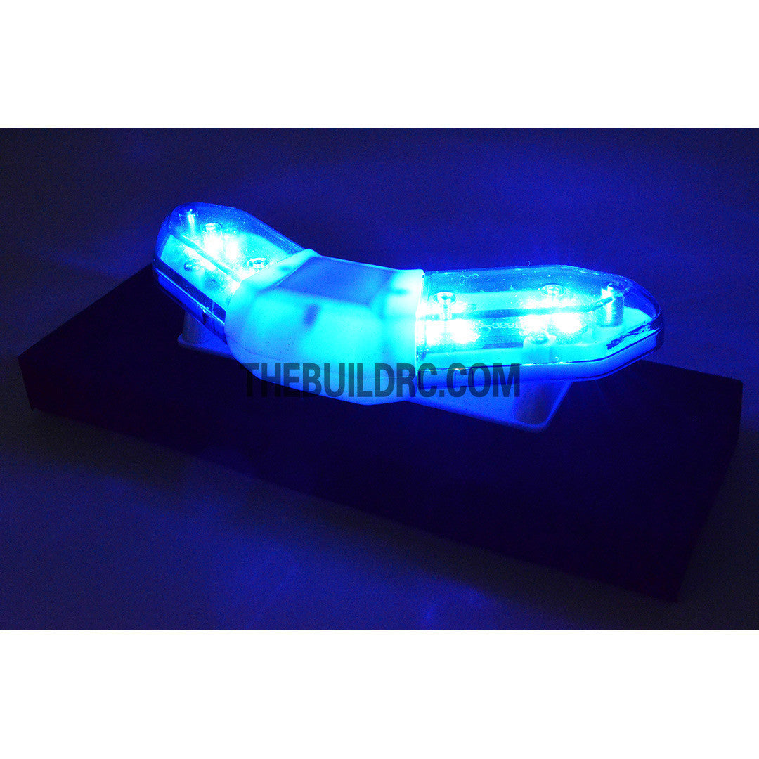 RC Police Petrol Car 103 x 40mm 360?? V-Shape LED Light Bar - Blue