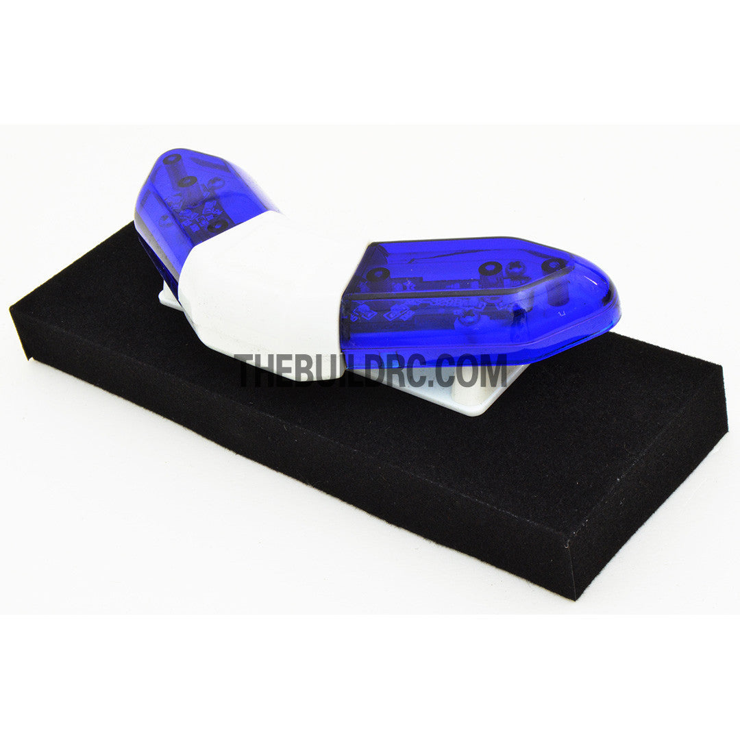 RC Police Petrol Car 103 x 40mm 360?? V-Shape LED Light Bar - Blue