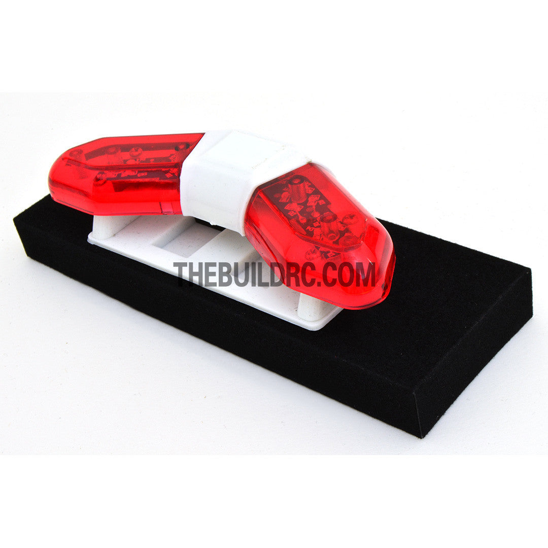 RC Police Petrol Car 103 x 40mm 360?? V-Shape LED Light Bar - Red
