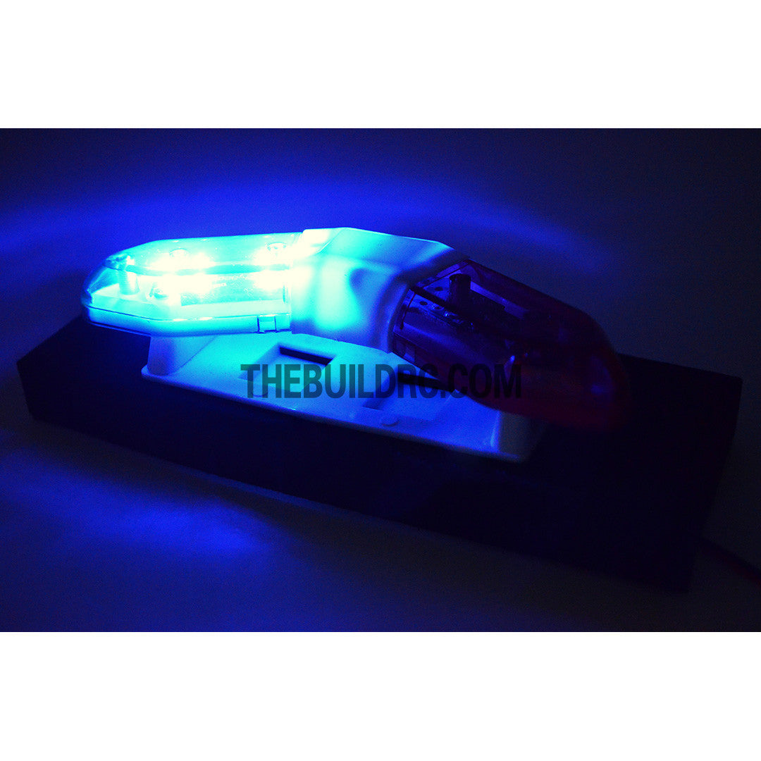 RC Police Petrol Car 103 x 40mm 360?? V-Shape LED Light Bar - Red / Blue