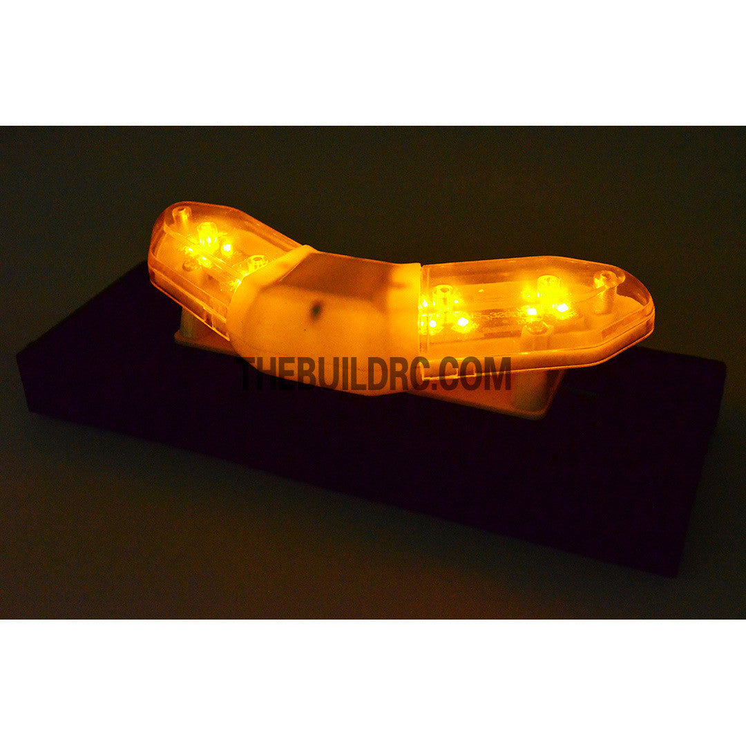 RC Police Petrol Car 103 x 40mm 360?? V-Shape LED Light Bar - Yellow