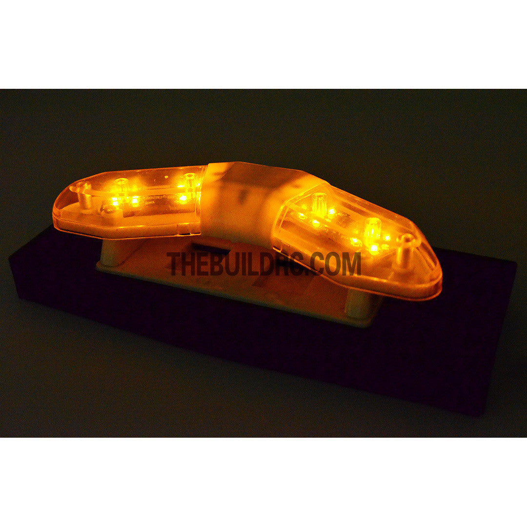 RC Police Petrol Car 103 x 40mm 360?? V-Shape LED Light Bar - Yellow