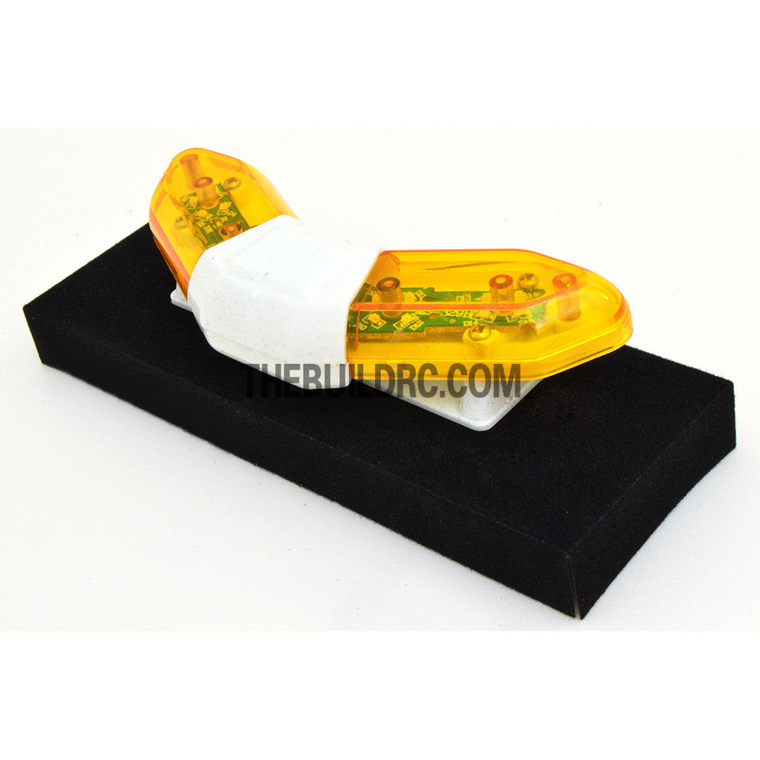 RC Police Petrol Car 103 x 40mm 360?? V-Shape LED Light Bar - Yellow