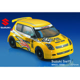 1/10 Suzuki Swift PC Transparent RC Car Body with Decals, Light Box & Spoilers