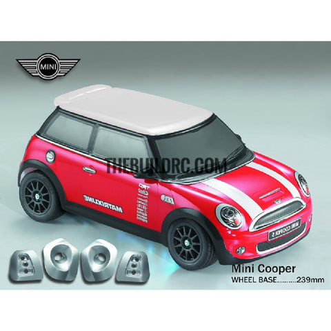 1/10 M03 Mini PC Transparent RC Car Body with Decals, Light Box & Spoilers