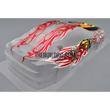 1/10 RC On-Road Car NISSAN S15 PC  Transparent 190mm Body with Light Box, Rear Spoiler, Decal & Masking Tape - Red