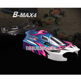 1/10 RC Off-Road Car B-MAX4 Buggy PC Painted 140mm Body with Light Box, Rear Spoiler & Decal