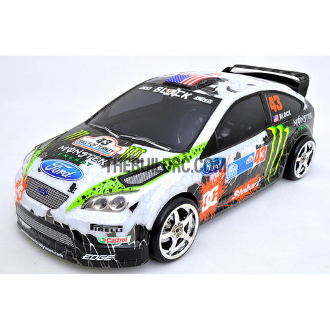 1/10 Ford Focus 185mm PC Finished RC Car Body with Decal / Spoiler / Light Box - Crackle Pattern