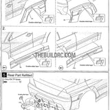 1/10 Mitsubishi Lancer Evo 9 PC Transparent RC Car Bumper Body Kit