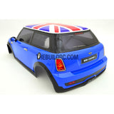 1/10 M03 Mini 180mm PC Finished RC Car Body with Decal / Spoiler / Side Mirror / Light Bruckets - Blue