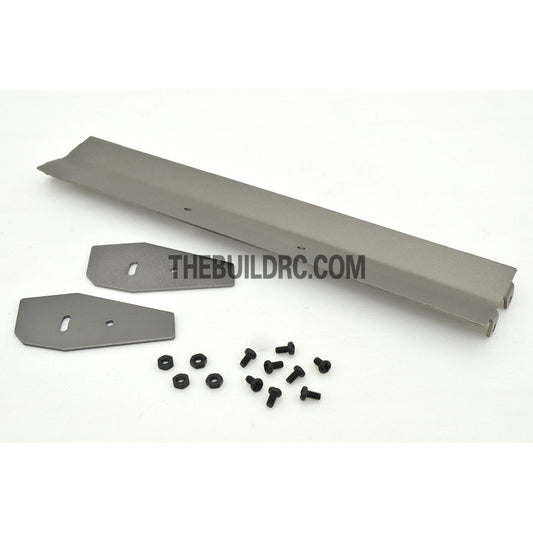 1/10 RC Racing Car 155x26mm Alloy Aluminum GT Wing Rear Spoiler - Grey