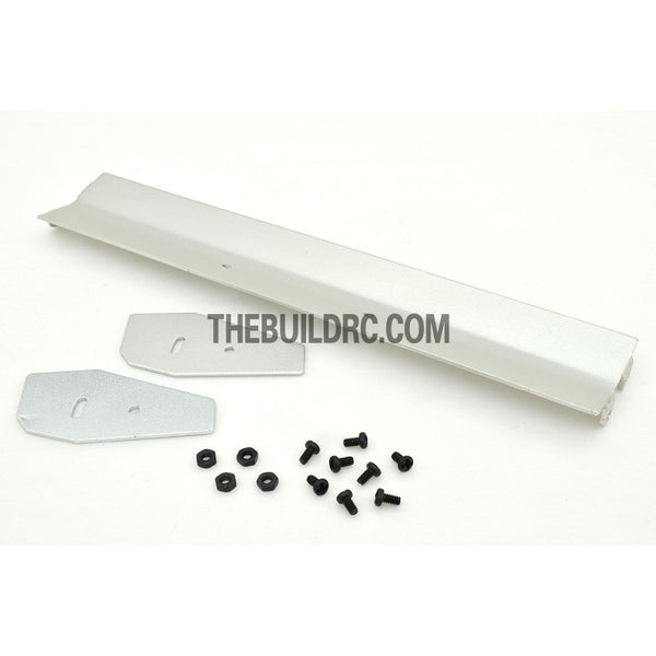 1/10 RC Racing Car 155x26mm Alloy Aluminum GT Wing Rear Spoiler - Silver