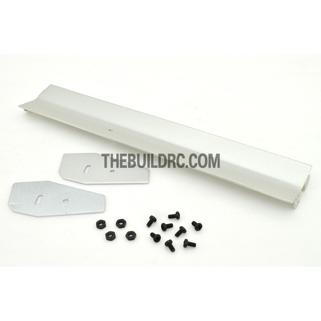 1/10 RC Racing Car 155x26mm Alloy Aluminum GT Wing Rear Spoiler - Silver
